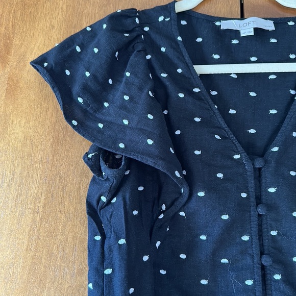 V Neck Ruffle Top - Picture 2 of 4